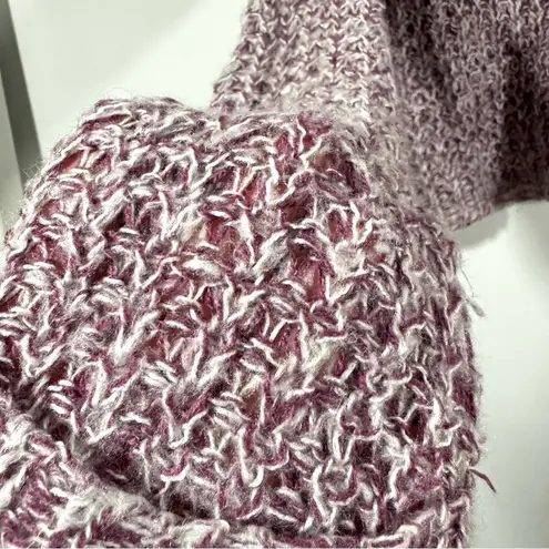 United Colors Of Benetton Purple Chunky Knit Crew Neck Sweater