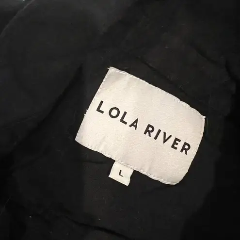 Lola River large black button down