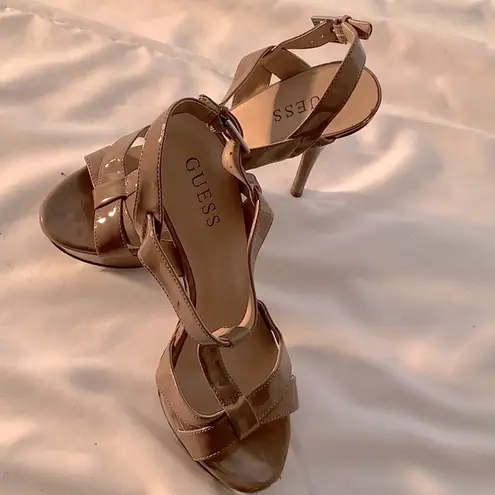 G by Guess GUESS G High 5β Heels, Size 7 Beige Patent Leather. Minor Wear. See Picture #7
