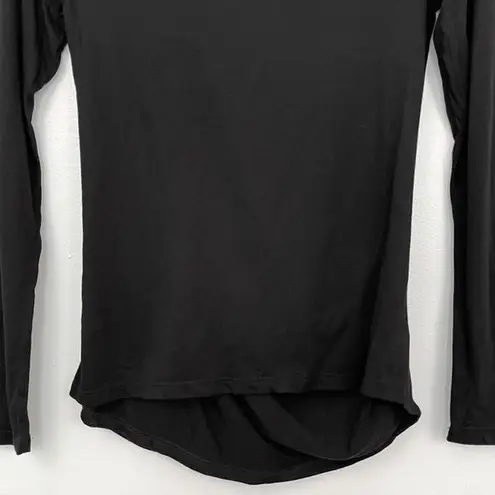 LA Made New  Maternity Long Sleeve V-Neck Wrap Top Knit Jersey Black