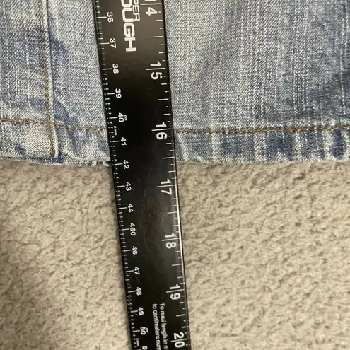 Carolina Blues Denim Shorts Women 18W Blue Light Wash Lace Up Y2K