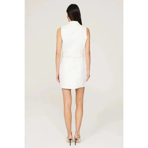 Area Stars Dress Women's Small White Denim Shirt Collared Snap Button Mini