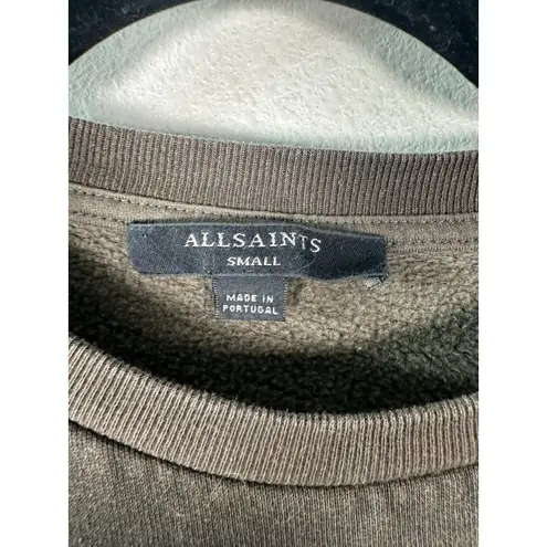 AllSaints All Saints Solo Check Sweatshirt Crewneck Flannel Green Women's Small