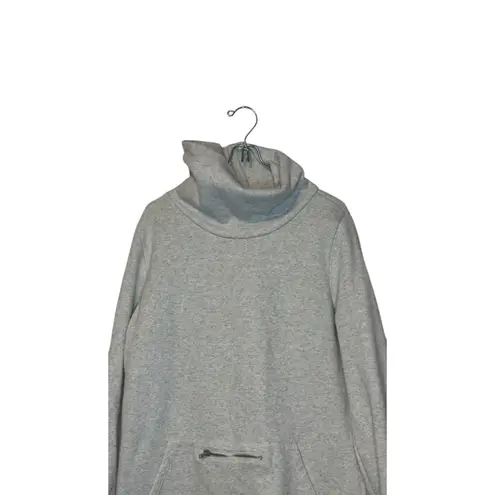 Fabletics  Women Sweatshirt Funnel Neck Pullover Thumbholes Pockets Cream Medium