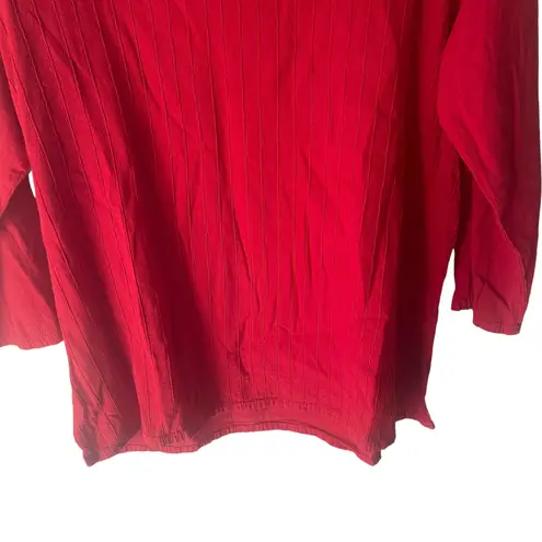 Eucalyptus Women's Size Small Red Cotton 3/4 Sleeve Hippie Boho Blouse