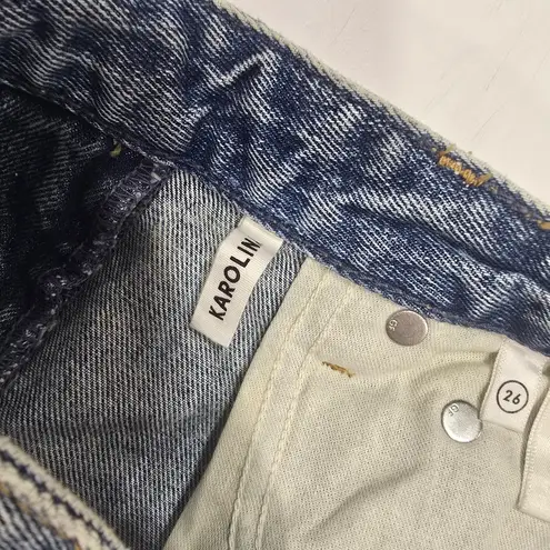 GRLFRND Karolina Distressed High-Rise Skinny Jeans