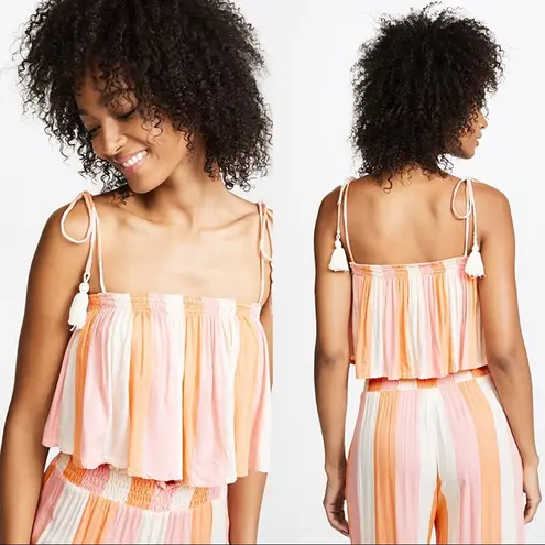 Coolchange Tangerine Striped Swim Cover Up Set Size S Orange