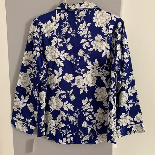 Miss Elaine 2-Piece Notch Collar Top and Pants Pajama Set