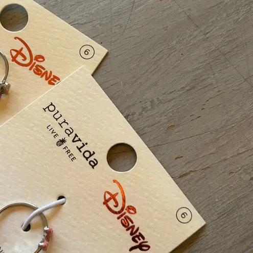 NWT Set of 2 Pura Vida Disney Minnie Mouse Rings Minnie Ears Minnie Bow Size 6 Silver