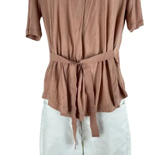 J.Crew  Short Sleeve Scoop Neck Side Tie Tee Dusty Pink Size S