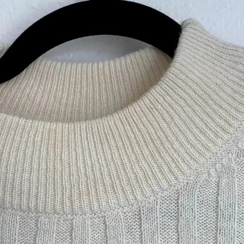 Madewell NWT  Mockneck Ribbed Crop Sweater in Cream