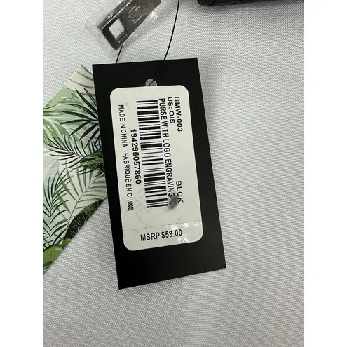 Badgley Mischka  WALLET BLACK New Vegan Leather Large Coin Purse Card‎ Holder