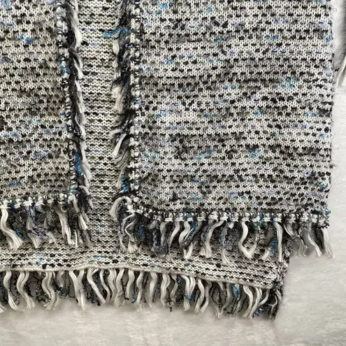 Carlisle Cardigan Sweater Womens Large Open Knit Duster White blue black boho