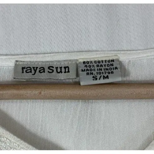 Raya Sun Sundress Cover Up Womens S/M Cream Crochet Beach Festival Vacation Boho