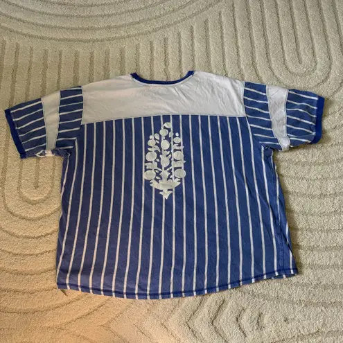 Free People Movement Lineback Logo Tee Size Medium Blue