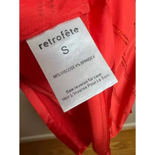 Retrofete Lilly Red Sequin Midi Slip Dress NWT Sz. S Red