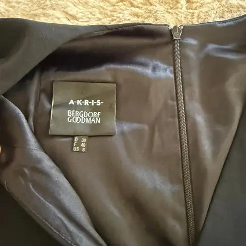 Akris Bergdorf Goodman Sleeveless V-Neck Dress Size US 8 Minimalist Formal $1990