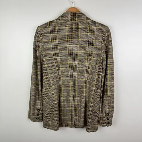CAbi Pastime Plaid Blazer Jacket Size 4 Academia Career Business Fall Preppy