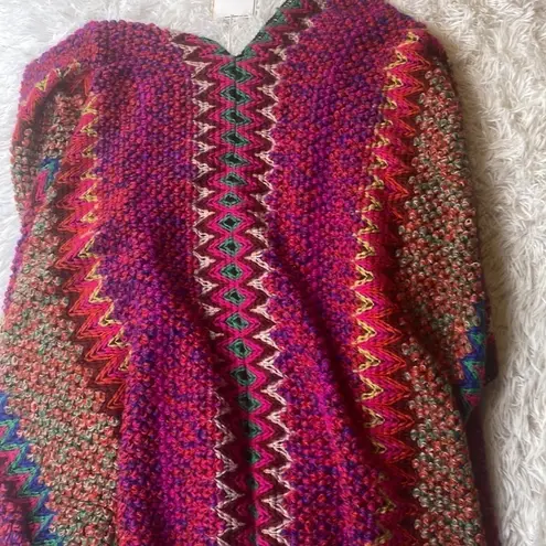 Shiraleah  DORA CAPE Bright vibrant crocheted colors oversized shawl cardigan NWT