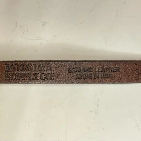 Mossimo Supply Co. Women’s Dark Brown Leather Belt Ornate Silver Buckle Size S
