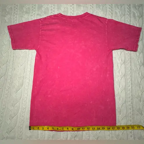 Hot Pink Acid Wash Barbie Dream Car Graphic Tee