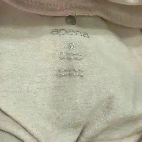 Apana Yoga Cowl Neck Long Sleeved Active Top w/ Thumb Holes Size Medium Pink