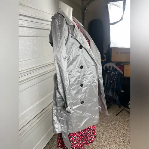 Kenar Silver Trench Coat