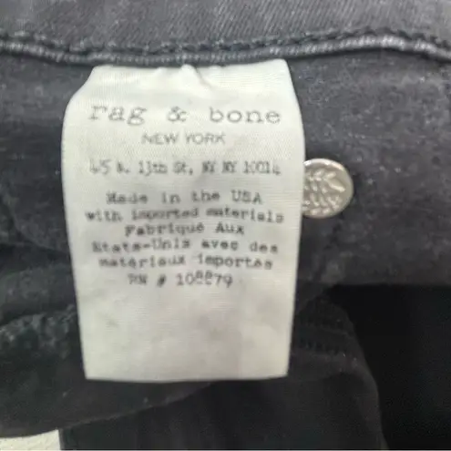 Rag and Bone  27 Super High Rise Skinny Jeans in Black thumbnail 8