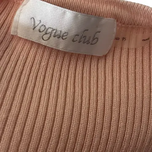 Vogue Club Women's PS Elegant Pink Sweater Wrap Top Tied Ribbed Business Casual Size undefined