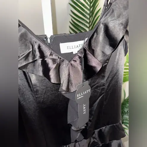 Elliatt Kyla Asymmetrical Maxi Dress In Black