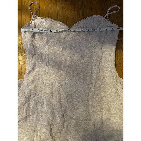 Wilfred Broadway Midi Dress Purple Floral Print Spaghetti Strap Summer Casual