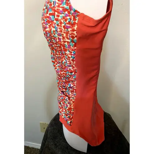 Sweet Escape Size 12 Swimsuit One Piece Full Coverage Coral Ruched Sides Padded Pink