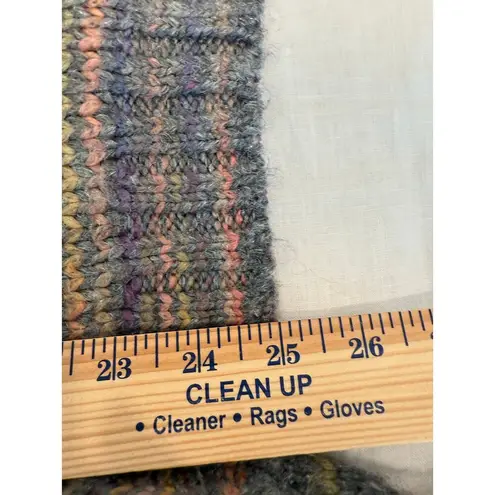 t.la Long Sleeve Open Front Oversized Cardigan Sweater Rainbow Women's Size XL Gray