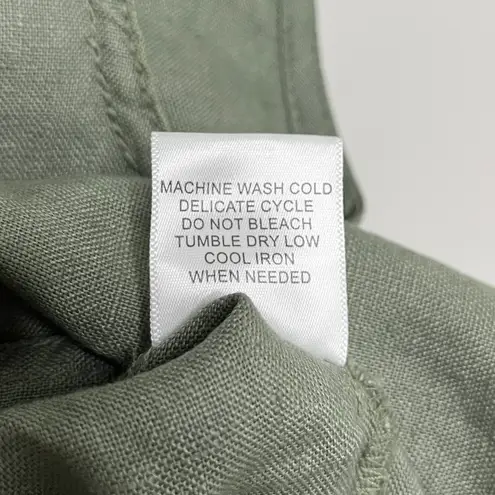 Michael Stars Linen Women's Sleeveless Moto Vest in Green Size XS