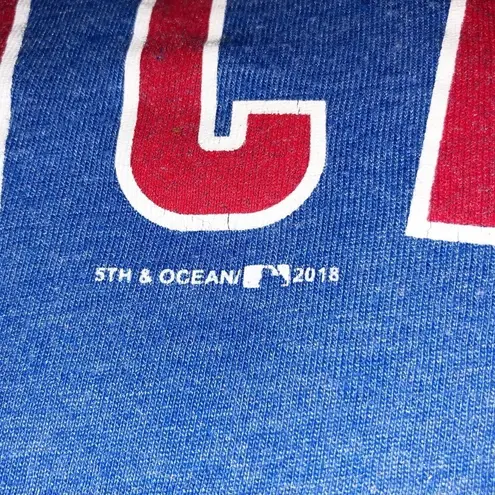 5th & Ocean  Blue and Red Chicago Cubs Racerback Tank Top Size S