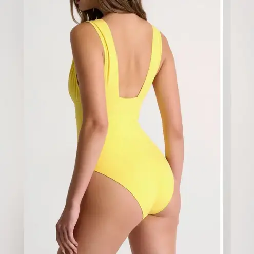 Women's SHAN Timeless Plunging One piece Yellow Swimsuit Size 8