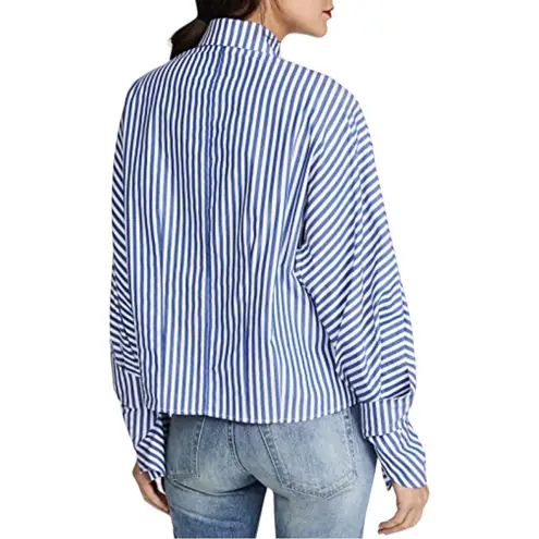 indigo. PETERSYN Kirna Striped Blouse NWT Large