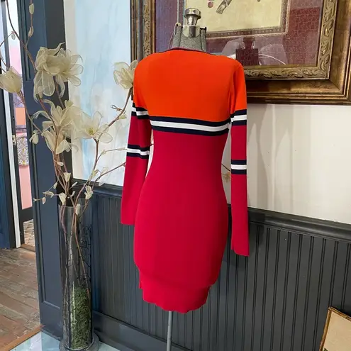 Codigo Striped Y2K Colorblock Sweater Bodycon Dress