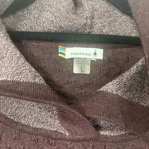 Smartwool Women's Shadow Pine Purple Quilted Hoodie Pullover Layering Top Large