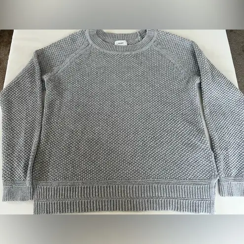 Old Navy  Women's Knit Sweater Pullover Size Small Gray Crewneck Long sleeve