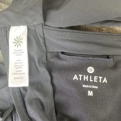 Athleta  Black Tie Bikini Bathing Swimsuit Top M
