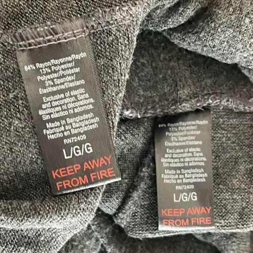 Women's Pajama Set Sleepwear Drawstring Top Jogger Pants Black Size Large