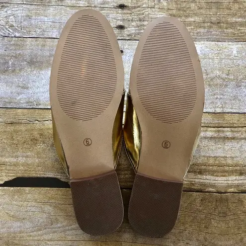 Catherine Malandrino  Gold Tuxedo Penny Mule