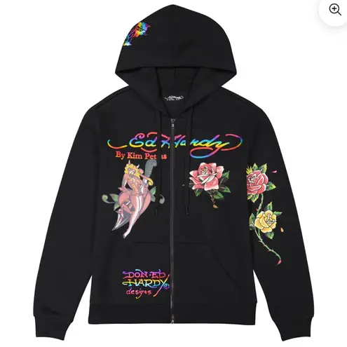 Ed Hardy - DAGGER GIRL ZIP FRONT HOODIE