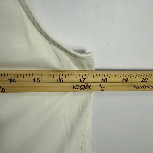 J Jill Luxe Supima Sleeveless Top XS Ivory Minimalist Quiet Luxury Coastal