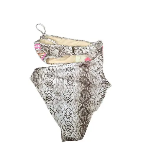 Ramy Brook Printed Cassia Cut Out One Piece Swimsuit Size XS NEW