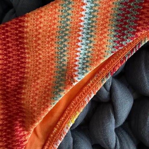 Monday Swimwear Sardinia Stripe Bikini Bottom Orange