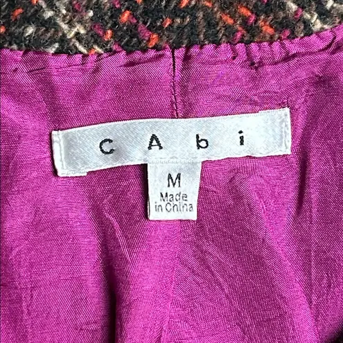 CAbi Plaid Wool Blend Plaid Tweed Vest Size Medium