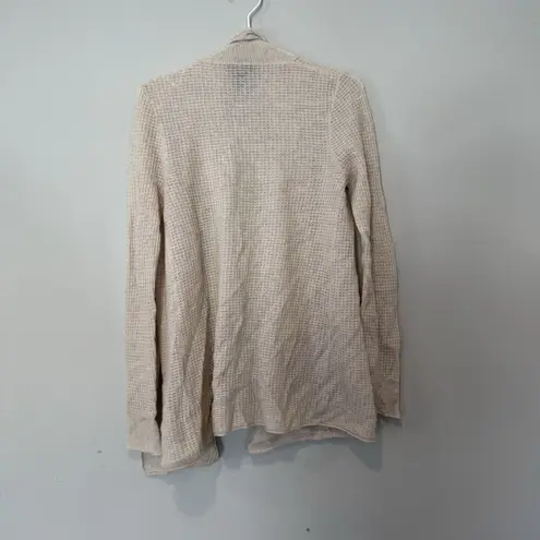 Bloomingdales Aqua Drape Open Front 100% Cashmere Cardigan Sweater XS $198 1637