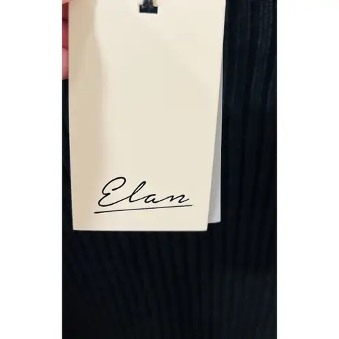 Elan Bree Black And White Women’s Sweater Mock Neck Size Large NWT